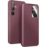 AVIZAR Usnjena Smart View torbica za Galaxy S26 Plus s predalom, Bordo, (5000274167) | Shoptok.si