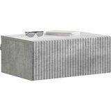  Noćni ormarić za montažu na zid Betonska siva 49 x 34,5 x 20 cm | shoptok.hr