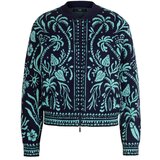 IVKO WOMAN Žakardna bomber jakna/ urban botanik motiv - marin plava | Eponuda.com