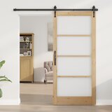 vidaXL Notranja vrata s steklom "ORKDAL" 93x202x4 cm Trden les bor u