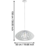 Eglo Cossano 2 visilica/1, e27, ø500 bela | Eponuda.com