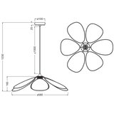 Osram Luster na sajli DECOR RATTAN 1xE27/15W/230V prečnik 58 cm bež/crna Slike