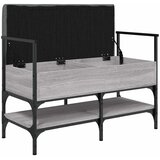  Klupa za cipele siva boja hrasta 85,5x42x57,5 cm drvena | Eponuda.ba