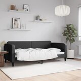  Dnevni krevet crni 90 x 200 cm od tkanine | shoptok.hr