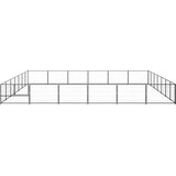 vidaXL kavez za pse crni 42 m² čelični | shoptok.hr