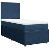 vidaXL Box spring postelja z vzmetnico modra 80x200 cm blago, (21305045) Cene