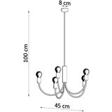 Nice Lamps Črna viseča svetilka ø 45 cm Karim – | Shoptok.si