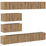  tv omara 6-delna stenski artisan hrast inženirski les, (21703852) | Shoptok.si