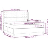  Krevet s oprugama i madracem plavi 180x200 cm od tkanine | shoptok.hr