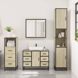  3-dijelni set kupaonskog namještaja boja hrasta sonome drveni | shoptok.hr