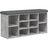 vidaXL klupa za cipele siva boja betona 102x32x50 cm konstruirano drvo | shoptok.hr