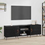 vidaXL TV omarica s polico Črni hrast 150 x 30 x 50 cm Konstruiran les Cene
