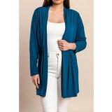 Fenzy Plus Size Kardigan Dugih Rukava, Petrolej Boje | shoptok.hr