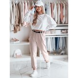 DStreet Spodnie damskie chinosy z paskiem TAILANDI różowe | Shoptok.si