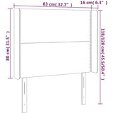  Posteljno vzglavje temno modro 83x16x118/128 cm žamet, (20953868) | Shoptok.si