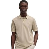 Boss Prime Cotton Pique Polo Shirt Light Beige Bež | shoptok.hr
