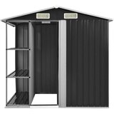 vidaXL Vrtna kućica sa stalkom antracit 205 x 130 x 183 cm željezna | shoptok.hr