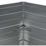  Povišena vrtna gredica 129 x 45 cm od pocinčanog čelika srebrna | shoptok.hr