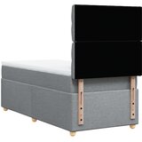  Okvir kreveta s oprugama i madrac svjetlosivi 80x200cm tkanina | shoptok.hr