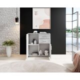 Boxxx komoda, siva, bela | Shoptok.si