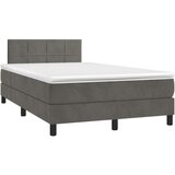  Krevet box spring s madracem tamnosivi 120 x 190 cm baršun | shoptok.hr