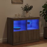  Komoda s LED svjetlima boja sivog hrasta 81x37x67 cm | shoptok.hr
