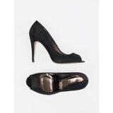 SEASTAR Black glitter pumps with open toes | Shoptok.si