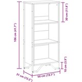  Regal za knjige boja hrasta 50x31x106 cm konstruirano drvo | shoptok.hr