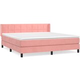 The Living Store Box spring postelja z vzmetnico roza 160x200 cm žamet - Box Spring Postelja, (21490417) | Shoptok.si
