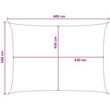  Jedrilica za sunčevu sjenu Plava i bijela 5 x 6 m HDPE | shoptok.hr