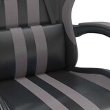  Gaming stol z oporo za noge črno in sivo umetno usnje, (20699334) | Shoptok.si