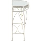  Bočni stolić u francuskom stilu metalni 82 x 39 x 76 cm bijeli | shoptok.hr