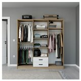 Hanah home ormar braon - bele boje yaman 1600 75 | ePonuda.com