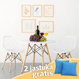 LEMON Set trpezarijskih plastičnih stolica 2+1 sto Skandi bela 25-KS008-25-KS001 Cene