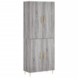 Maison Chic Visoka Komoda - Predalnik siva sonoma 69,5x34x180 cm inženirski les, (21722129) | Shoptok.si