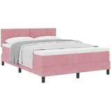  Krevet s opruga kutije Ružičasta 140 x 190 cm Baršun | shoptok.hr