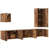 TV zidna jedinica Zidne 5 pcs Staro drvo Konstruirano drvo | shoptok.hr