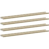  Zidne police 4 kom bijele i boja hrasta sonome 100 x 9 x 3 cm | shoptok.hr