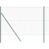 vidaXL Evropska ograja z 7 palicami 1,6x10 m cinkano jeklo zeleno | Shoptok.si