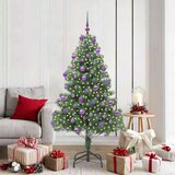 vidaXL Božično drevo med 300 LED z stojalom Zelena 180 cm PVC | Shoptok.si