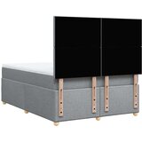 vidaXL Box spring posteljni z vzmetnico svetlo siv 140x190 cm blago | Shoptok.si