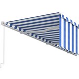  Tenda na ručno uvlačenje s roletom 6 x 3 m plavo-bijela | shoptok.hr