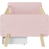 Lumor Postelja za otroke 90x190 cm z 2 predaloma - Enostavna postelja iz masivnega lesa z lesenimi letvicami - Roza, (22155947) | Shoptok.si