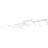 QAZQA Stropna svetilka bela z LED 3 stopnjami zatemnitve 5 lučmi - Lejo Cene