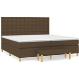vidaXL Krevet s oprugama i madracem tamnosmeđi 200x200 cm od tkanine Cijene