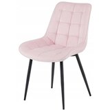  BERA stolica - svijetlo ružičasti baršun / crne noge x 1 | shoptok.hr