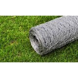 Mrežna ograda od pocinčanog čelika za kokoši 25 x 0,5 m srebrna | shoptok.hr