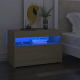  Noćni ormarić LED boja hrasta sonome 60 x 35 x 40 cm drveni | shoptok.hr