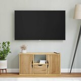 TV ormarić s ladicom ODDA 79x24x40 cm puno drvo bor | Eponuda.com