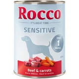 Rocco 5 + 1 gratis! Mokra pasja hrana Sensitive 6 x 400 g - Govedina & korenje